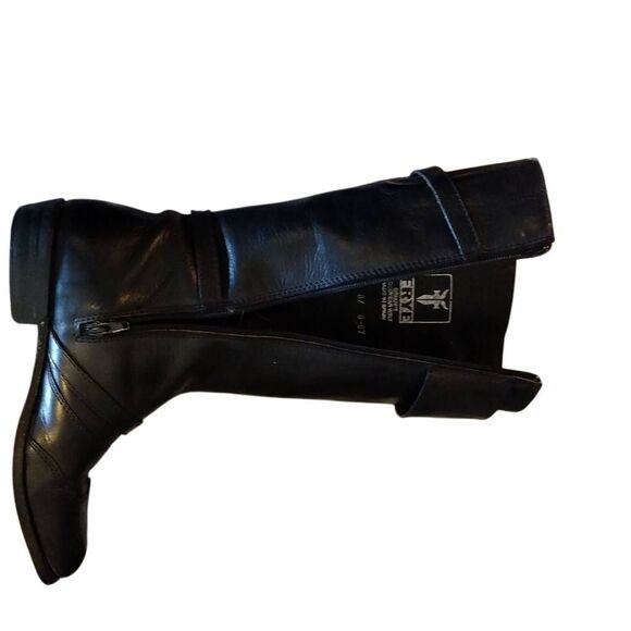 Frye Tall Black Leather Women's Boots - Picture 10 of 16